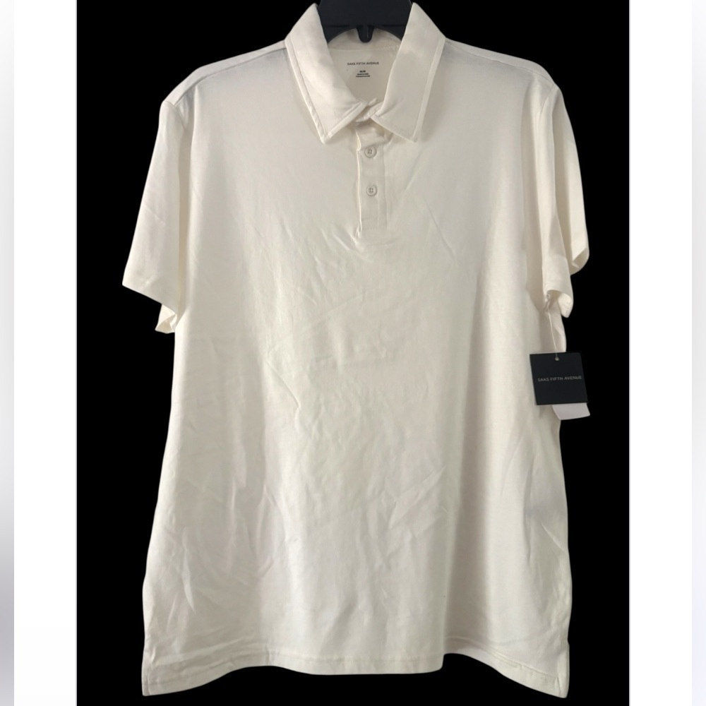Saks Fifth Avenue Cotton/Modal Ultra Soft Polo Shirt NWT